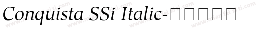 Conquista SSi Italic字体转换